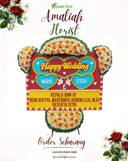 Papan Bunga Pernikahan Punggul